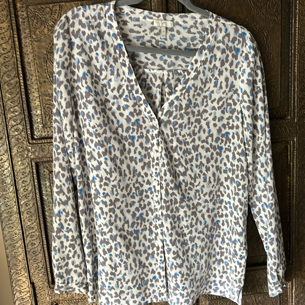 100% silk Joie patterned blouse
